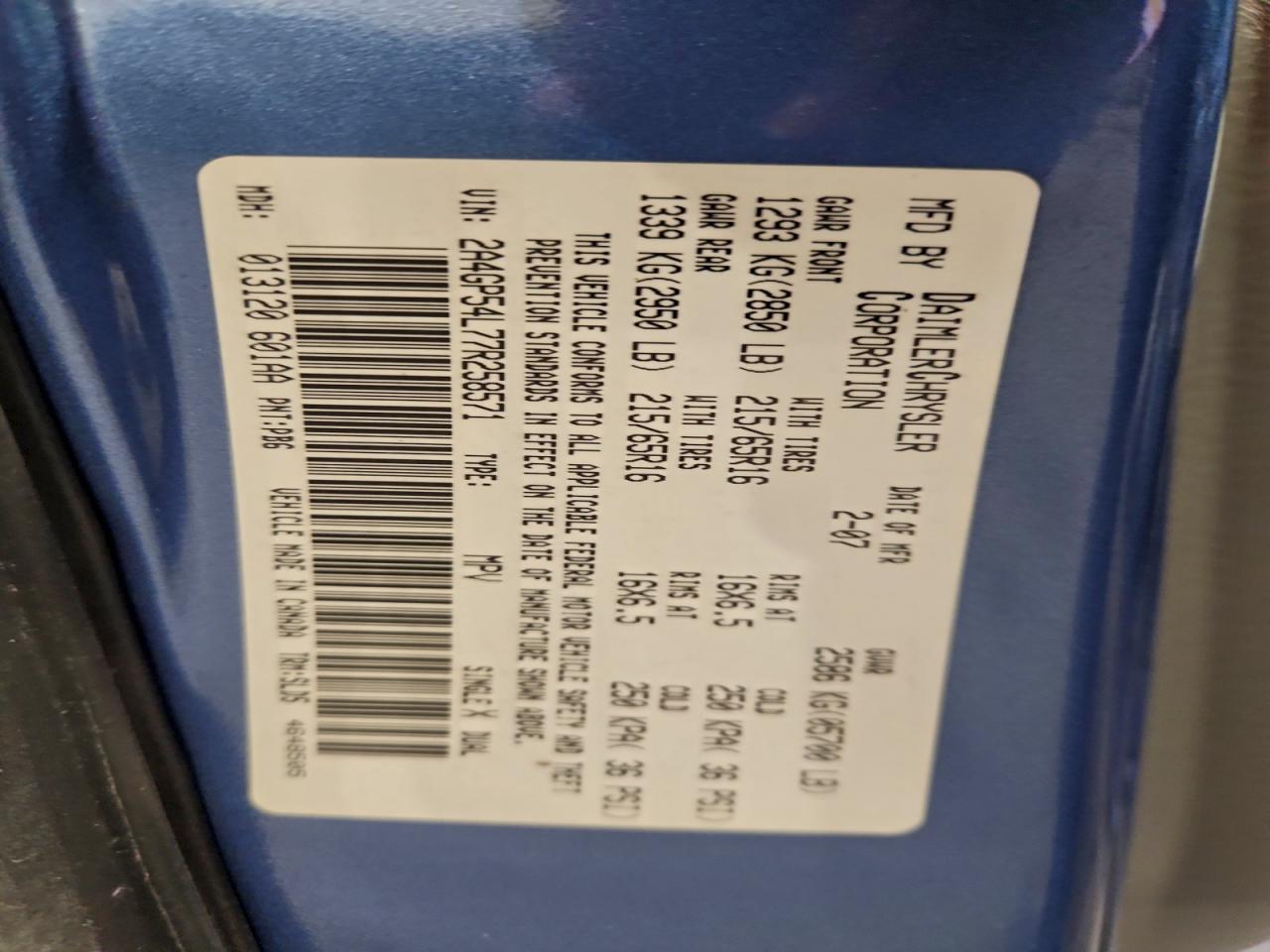 Chrysler Minivan Touring Image 11