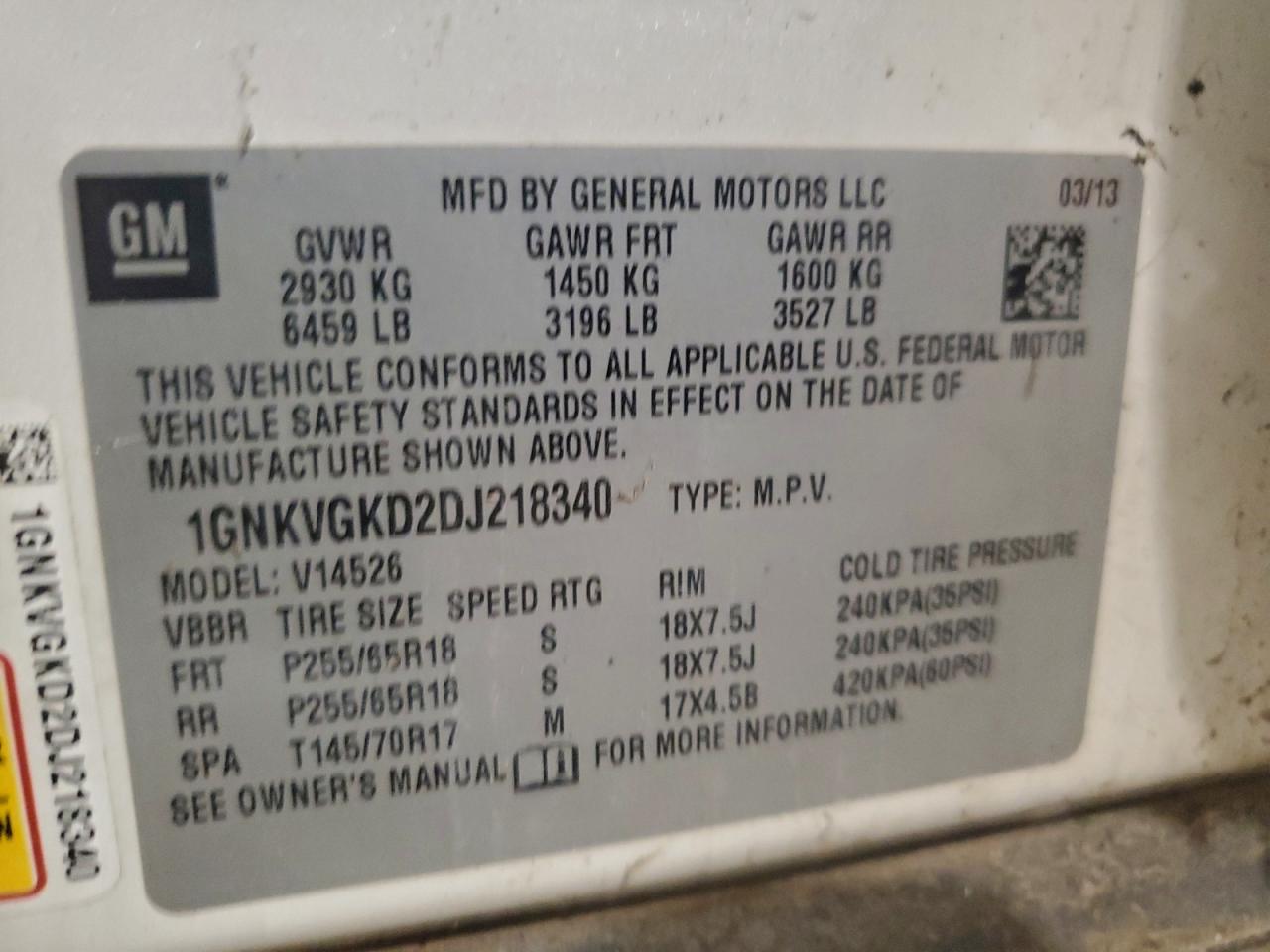 Chevrolet Traverse Lt Image 9